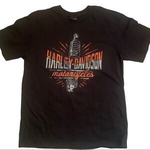 Harley Davidson Black Graphic T-shirt Riverside California Size Large